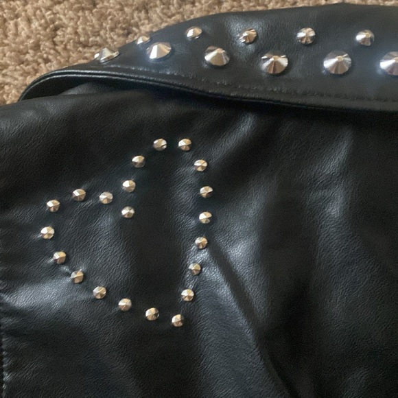 Zara | Cropped Studded Faux Leather Jacket - Picture 12 of 15